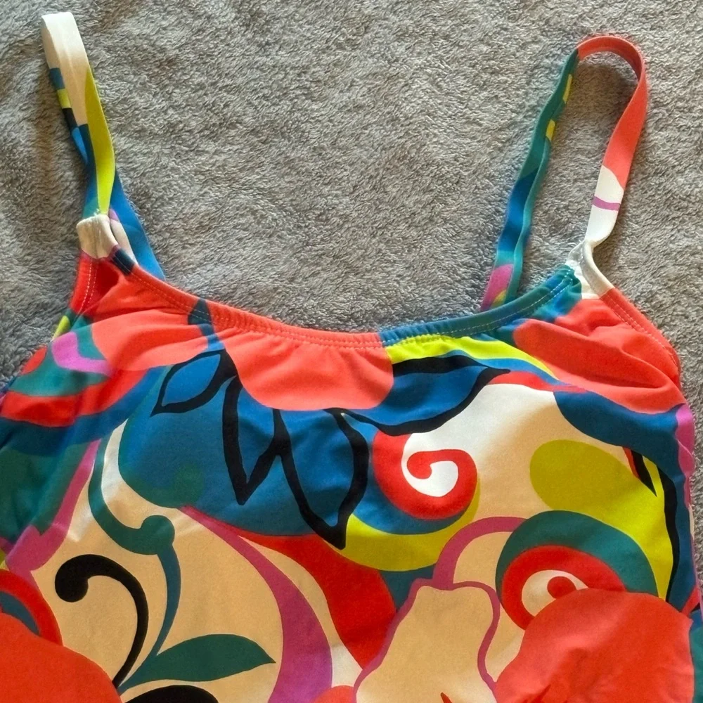 NWT Mynah Aruba Sky Tankini Top XS Floral Colorful - Picture 2 of 9